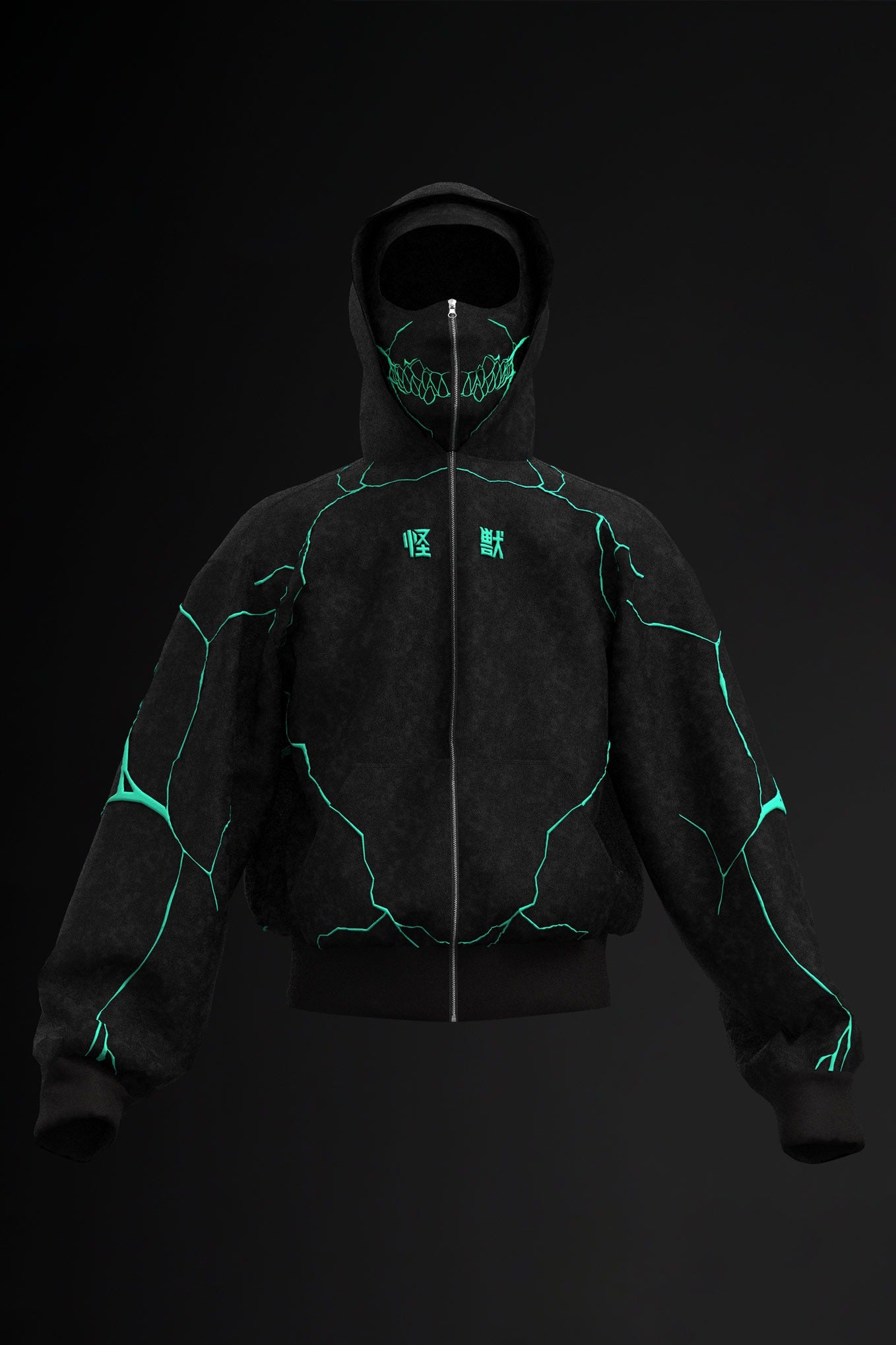 Oversize Double Zip Balaclava Hoodie