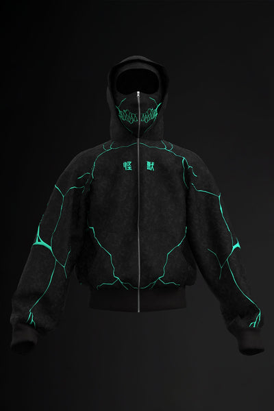 Oversize Double Zip Balaclava Hoodie