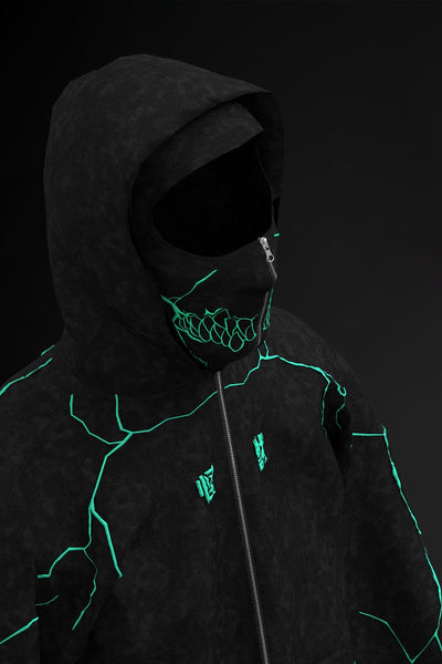 Oversize Double Zip Balaclava Hoodie