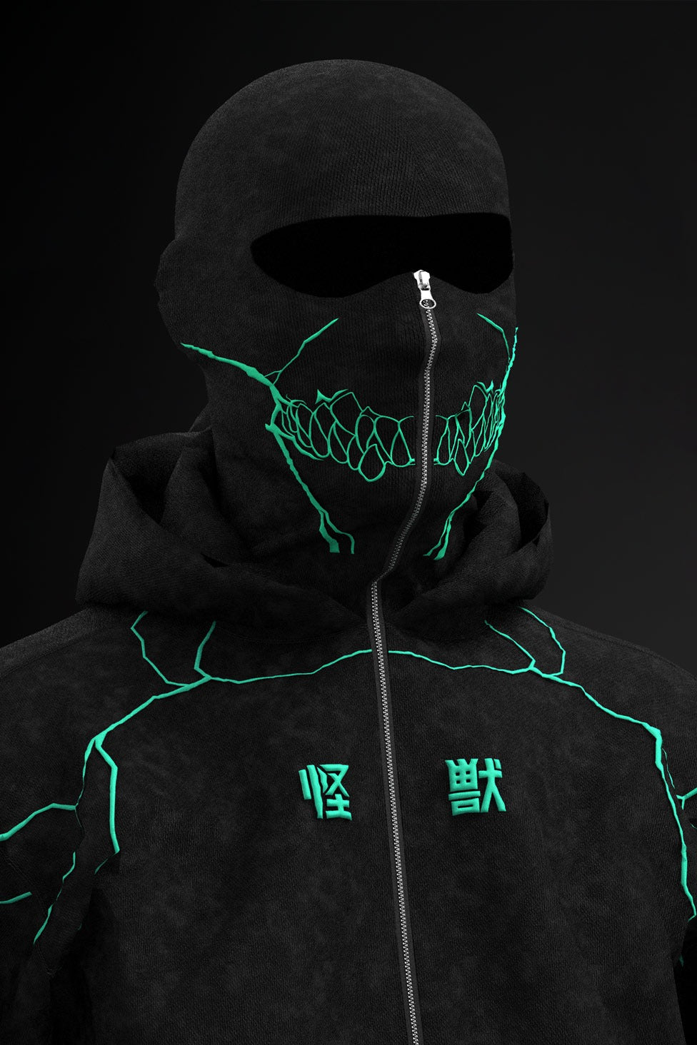 Oversize Double Zip Balaclava Hoodie
